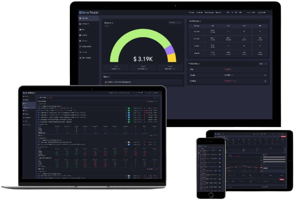 Smart Trader site page screenshots